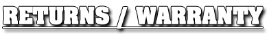Warranty and Returns