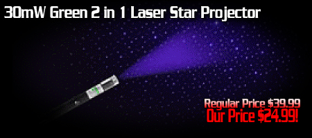 30mW Blue / Violet 2 in 1 Laser Star Projector