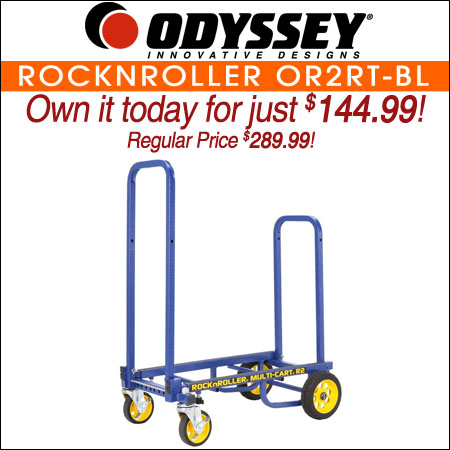 Odyssey RockNRoller OR2RT-BL Blue Micro 8-in-1 Equipment Multi-Cart