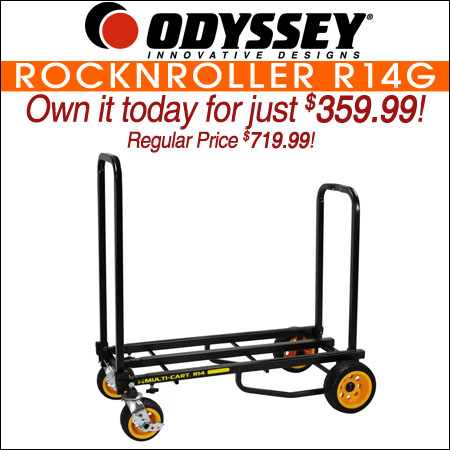 Odyssey RockNRoller R14G Mega Ground Glider 8-In-1 Equipment Multi-Cart