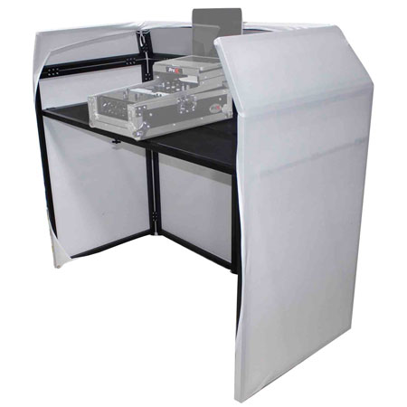 Xstatic XF-MESA-BL DJ Facade Table Station includes White & Black Scrims and Padded Carry Bag