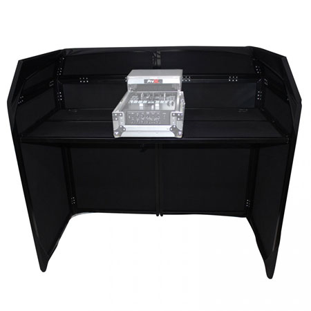 Xstatic XF-MESA-BL DJ Facade Table Station includes White & Black Scrims and Padded Carry Bag