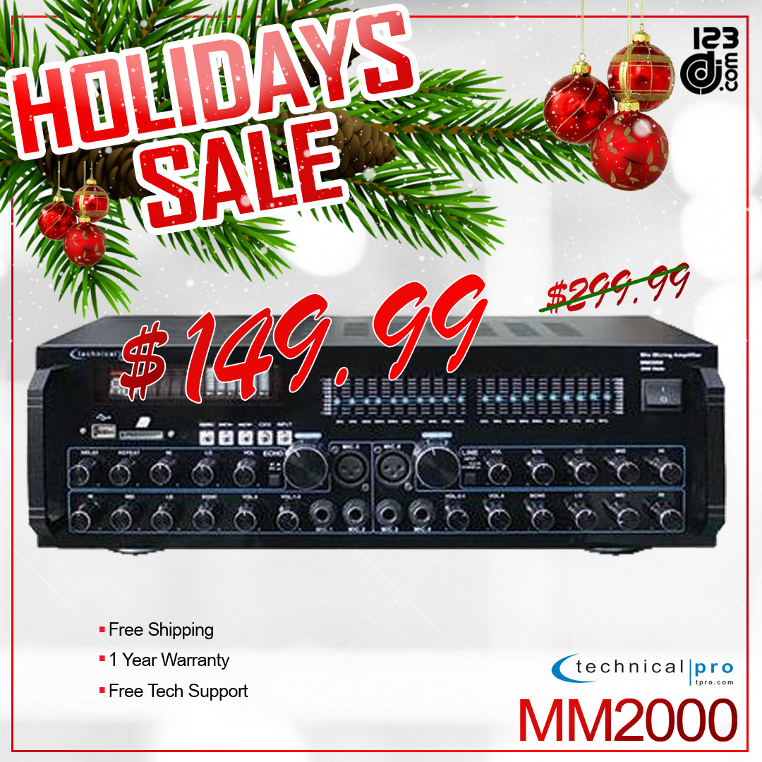 Technical Pro MM2000 Powered Mixer & Amplifier