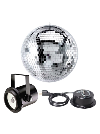 ProX MB-12 12" Mirror Ball with Motor and Pinspot Package