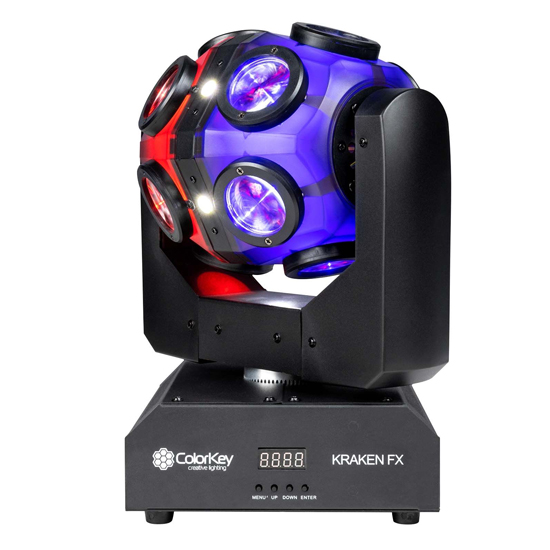 ColorKey CKU-1070 Kraken FX Energizing QUAD Color LED Effect Light with Built-in Blinder