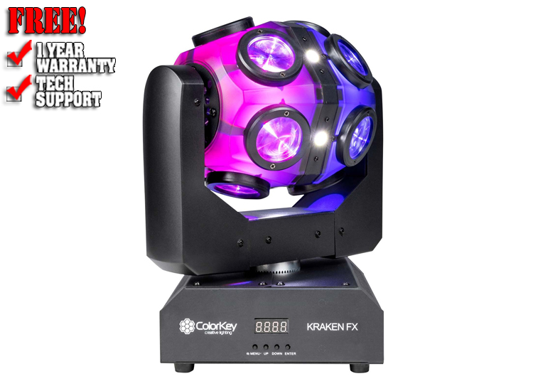 ColorKey CKU-1070 Kraken FX Energizing QUAD Color LED Effect Light with Built-in Blinder