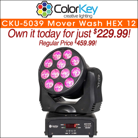 ColorKey CKU-5039 Mover Wash HEX 12 Moving Head