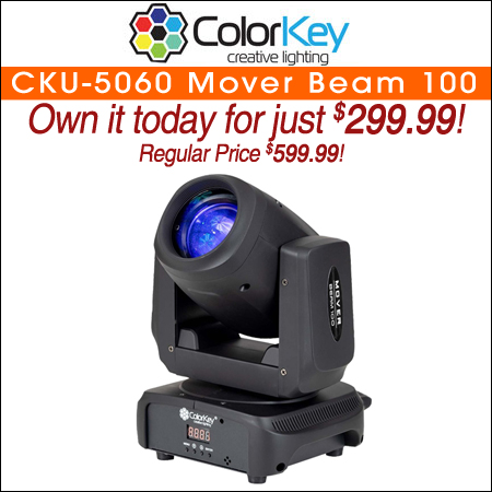 ColorKey CKU-5060 Mover Beam 100 Compact 100W Moving Head Beam