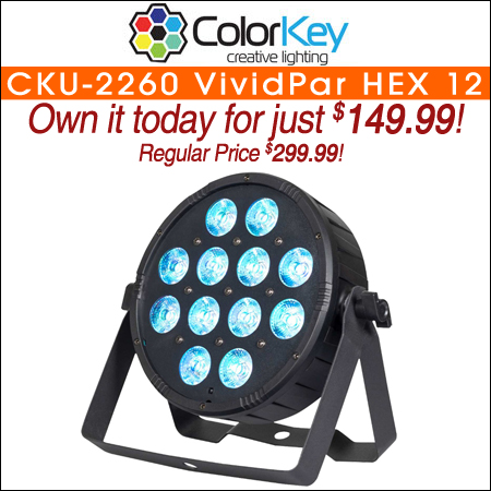 ColorKey CKU-2260 VividPar HEX 12 RGBAW+UV LED Wash Light