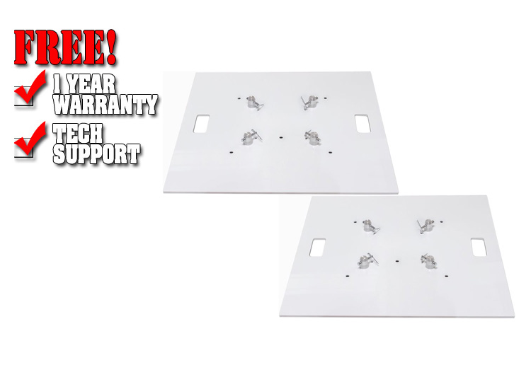 Global Truss White 30x30-Inch Aluminum Base Plate 2 Pack