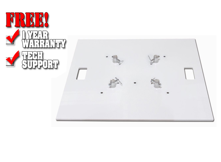 Global Truss White Lighting Truss 30X30 F34 Aluminum Base Plate