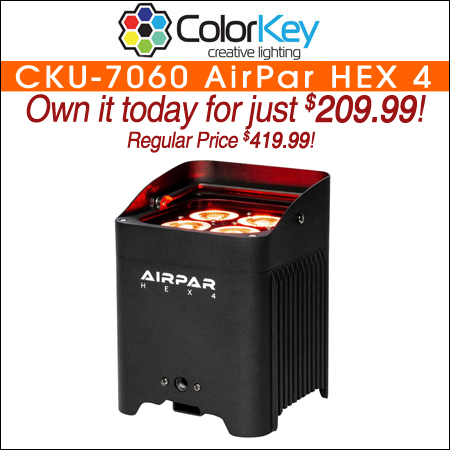ColorKey CKU-7060 AirPar HEX 4 Wireless Uplight