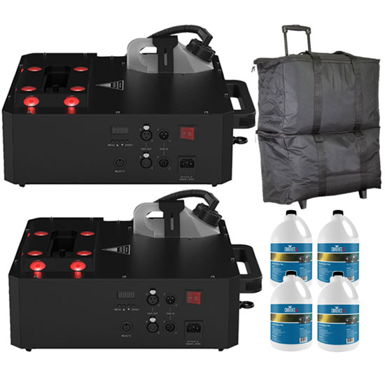 Chauvet DJ Geyser Move 2-Pack with Fluid and Bags Package