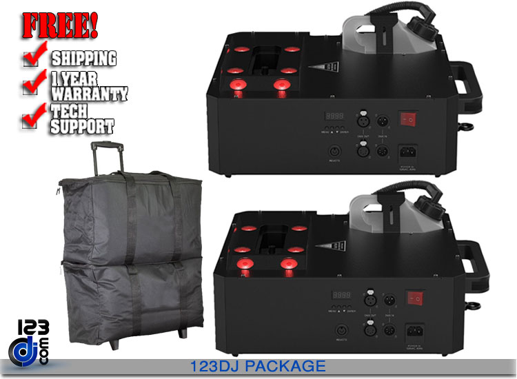 Chauvet DJ Geyser Move Fog Machine 2-Pack with Bags Package