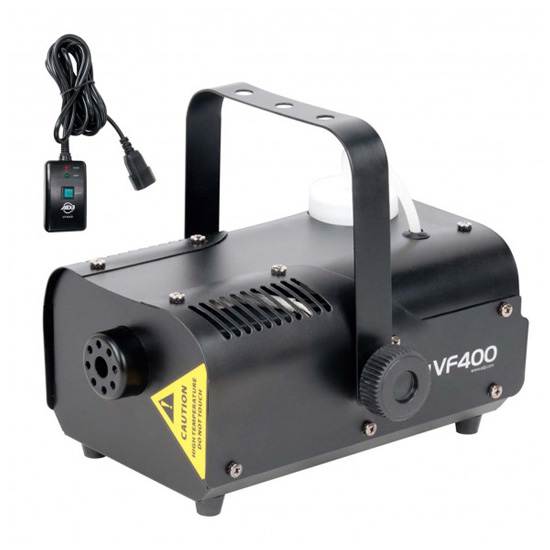 American DJ VF400 Fog Machine & BlackMore BDL-3034 Laser w/Fluid & Case Package