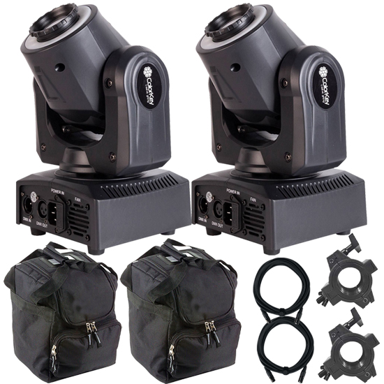 (2) ColorKey CKU01-5036 Mover Halo Spot Moving Head Package