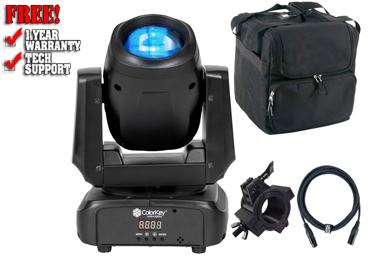 ColorKey CKU-5060 Mover Beam 100 Compact 100W Moving Head Beam with Bag Package 