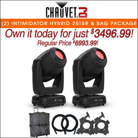 (2) Chauvet DJ Intimidator Hybrid 251SR with Bag Package