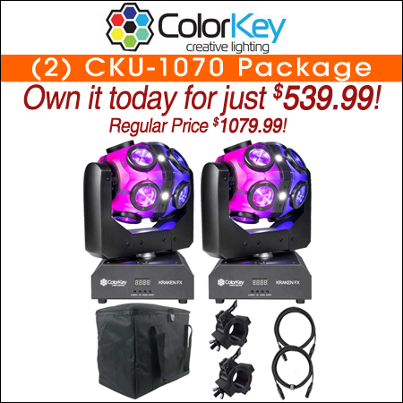 (2) ColorKey CKU-1070 Kraken FX with Utility Case Package
