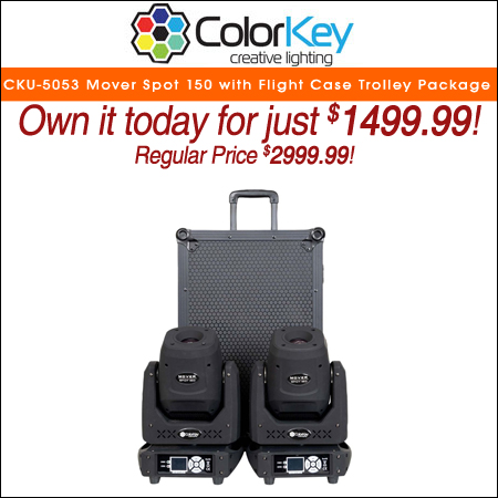 ColorKey CKU-5053 Mover Spot 150 with Flight Case Trolley Package