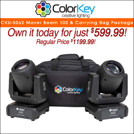 ColorKey CKU-5062 Mover Beam 100 with Carrying Bag Package