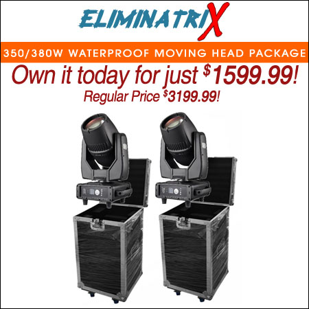 Eliminatrix 350/380w Waterproof Moving Head Package