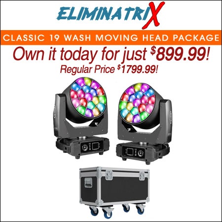 Eliminatrix Classic 19 Wash Moving Head Package