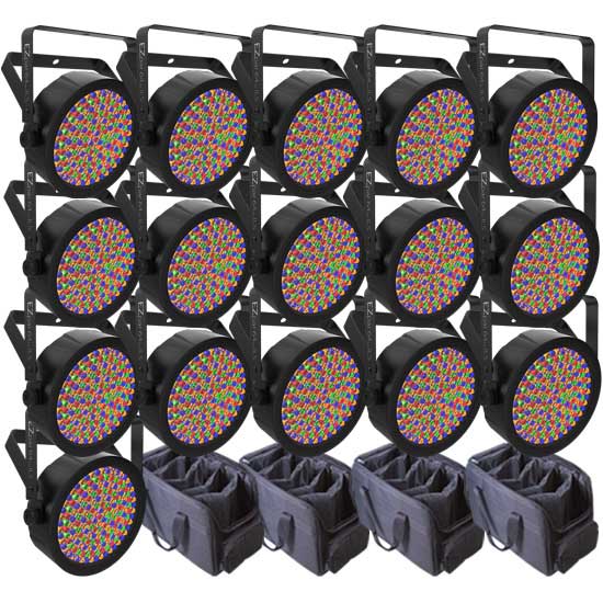 Chauvet DJ EZPar 64 RGBA ILS 16-Pack with Bags Package