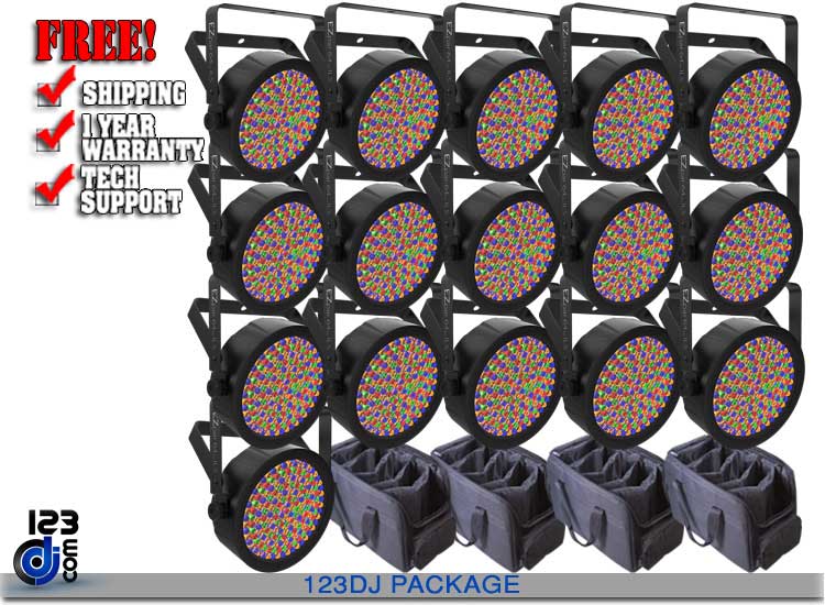 Chauvet DJ EZPar 64 RGBA ILS 16-Pack with Bags Package