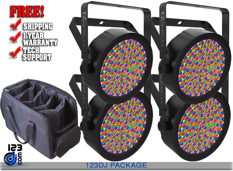 Chauvet DJ EZPar 64 RGBA ILS 4-Pack with Bag Package