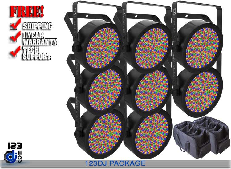 Chauvet DJ EZPar 64 RGBA ILS 8-Pack with Bag Package