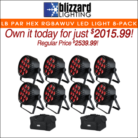 Blizzard LB Par Hex LED Light 4-Pack with Bag