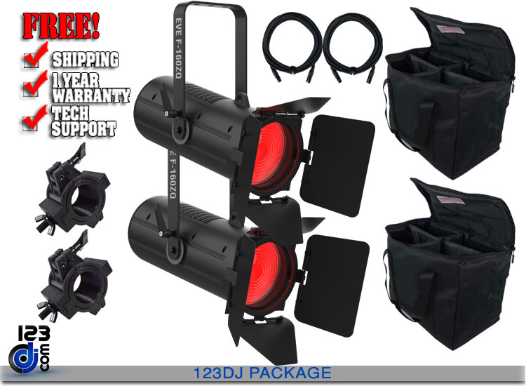 Chauvet DJ EVE F-160ZQ 2-Pack with Bags Package