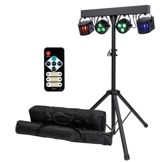 ColorKey CKU-3020 PartyBar GO Compact All-In-One Battery Powered Lighting Package