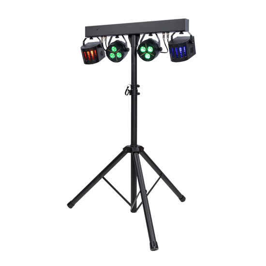 ColorKey CKU-3020 PartyBar GO Compact with Chauvet DJ Hurricane 700 Fog Machine Package