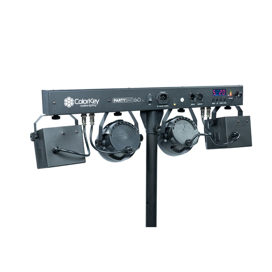 ColorKey CKU-3020 PartyBar GO Compact with Chauvet DJ Hurricane 700 Fog Machine Package