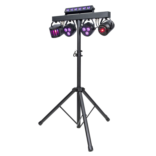 (2) ColorKey CKU-3030 PartyBar FX Compact Lighting with Chauvet DJ Hurricane 700 Fog Machine Package