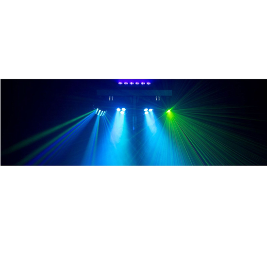 (2) ColorKey CKU-3030 PartyBar FX Compact Lighting with Chauvet DJ Hurricane 700 Fog Machine Package