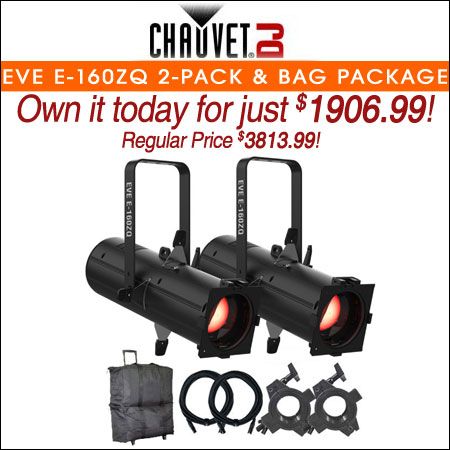 Chauvet DJ EVE E-160ZQ 2-Pack with Bags Package