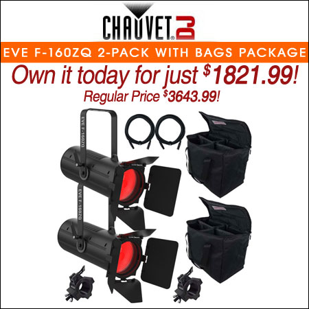 Chauvet DJ EVE F-160ZQ 2-Pack with Bags Package