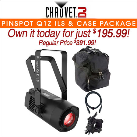 Chauvet DJ Pinspot Q1Z ILS with Case Package