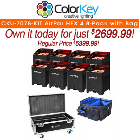 ColorKey CKU-7078-KIT AirPar HEX 4 8-Pack with Bag