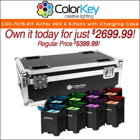 ColorKey CKU-7078-KIT AirPar HEX 4 8-Pack with Charging Case