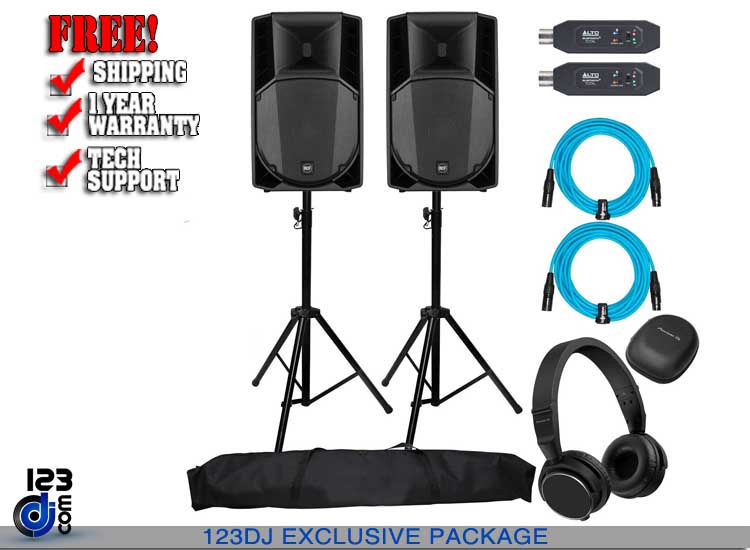 (2) RCF ART 715-A MK4 with Pioneer DJ HDJ-S7 Black Package