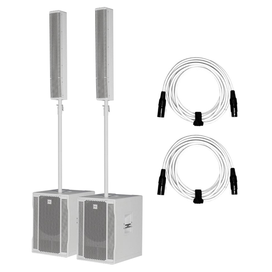 (2) RCF EVOX 12 WHT with Cables Package