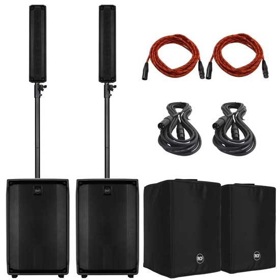 RCF Evox Jmix8 with Covers & Cables Dual Package