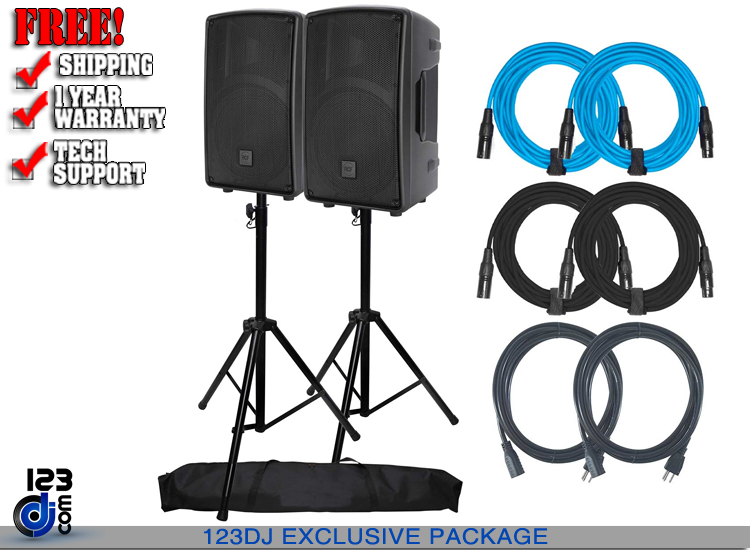 (2) RCF HD 10-A MK5 with Tripod Speaker Stand Package