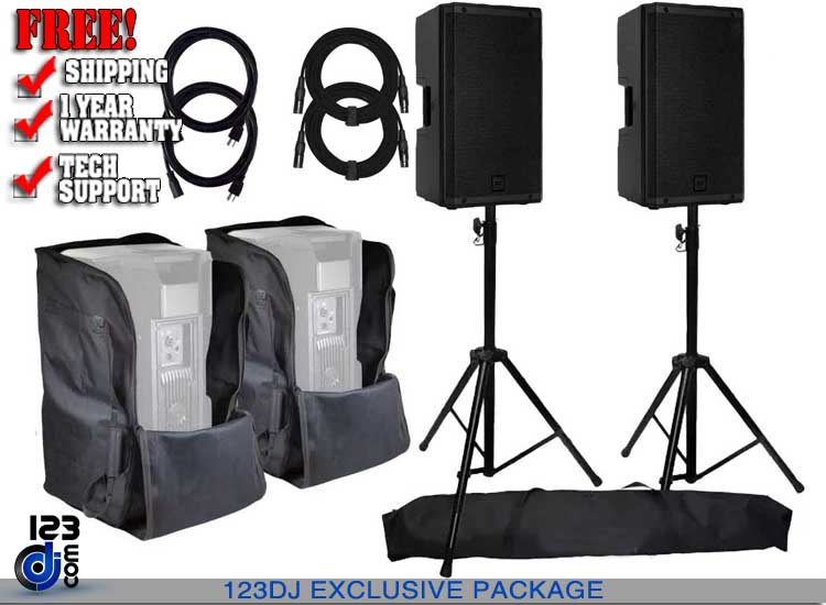 (2) RCF ART 912-AX with Stands and Bags Package