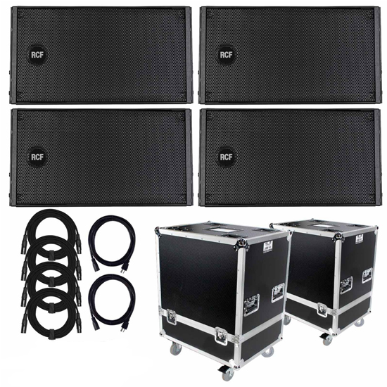 (4) RCF HDL 10-A with Flight Cases Package