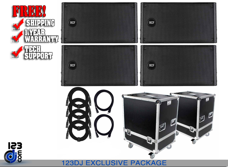 (4) RCF HDL 10-A with Flight Cases Package